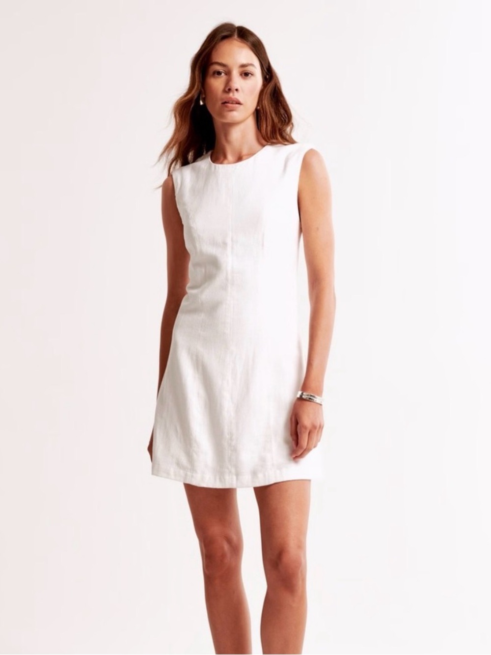 Abercrombie linen blend shell mini dress